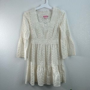 Pixie Hopkins Cream Ruffle Dress Sz: XS